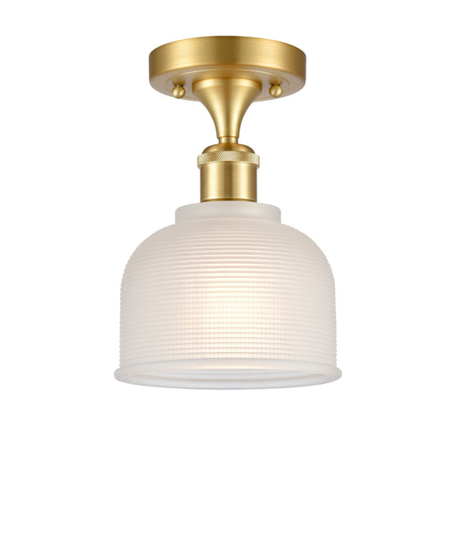 Innovations - 516-1C-SG-G411-LED - LED Semi-Flush Mount - Ballston - Satin Gold