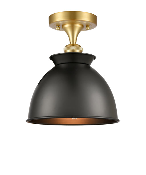 Innovations - 516-1C-SG-M14-BK-LED - LED Semi-Flush Mount - Ballston - Satin Gold