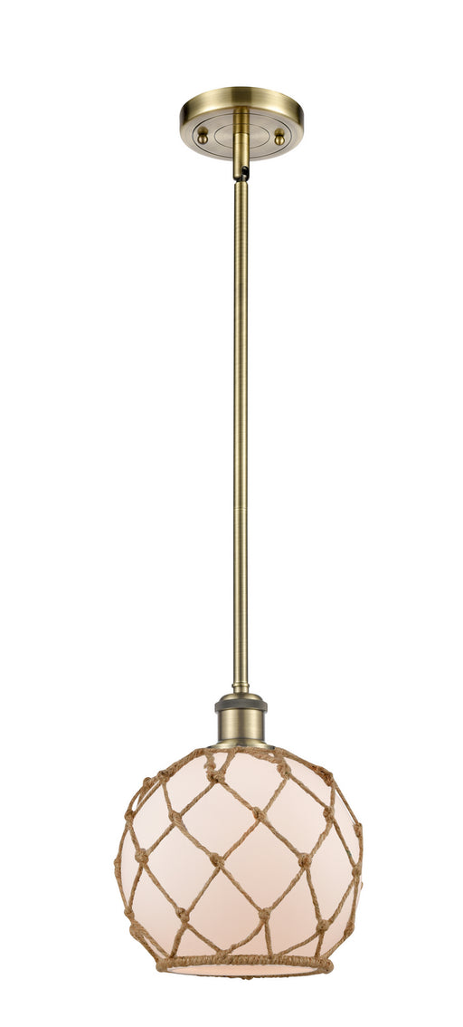 Innovations - 516-1S-AB-G121-8RB - One Light Mini Pendant - Ballston - Antique Brass