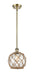 Innovations - 516-1S-AB-G122-8RB - One Light Mini Pendant - Ballston - Antique Brass