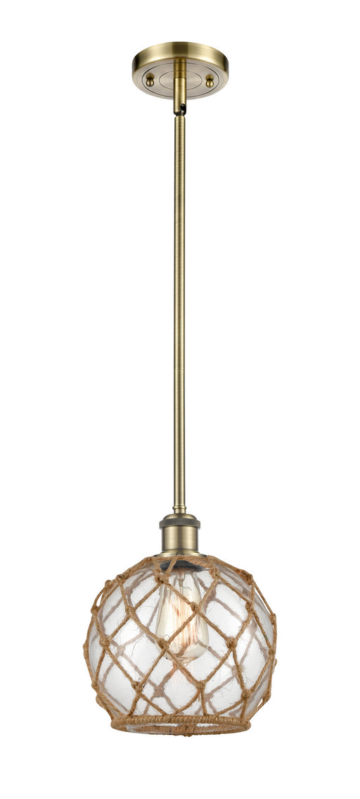 Innovations - 516-1S-AB-G122-8RB - One Light Mini Pendant - Ballston - Antique Brass
