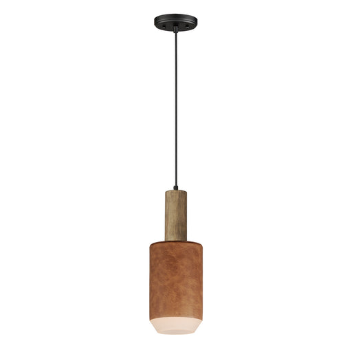 Maxim - 10092WWDTN - LED Pendant - Scout - Weathered Wood / Tan Leather