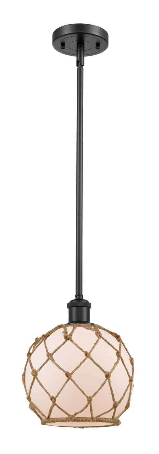 Innovations - 516-1S-BK-G121-8RB - One Light Mini Pendant - Ballston - Matte Black