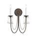 Maxim - 12161CHB/CRY - Two Light Wall Sconce - Plumette - Chestnut Bronze