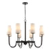Maxim - 32008SWBK - Eight Light Chandelier - Town and Country - Black