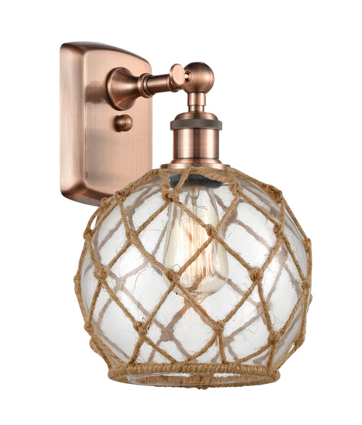Innovations - 516-1W-AC-G122-8RB - One Light Wall Sconce - Ballston - Antique Copper