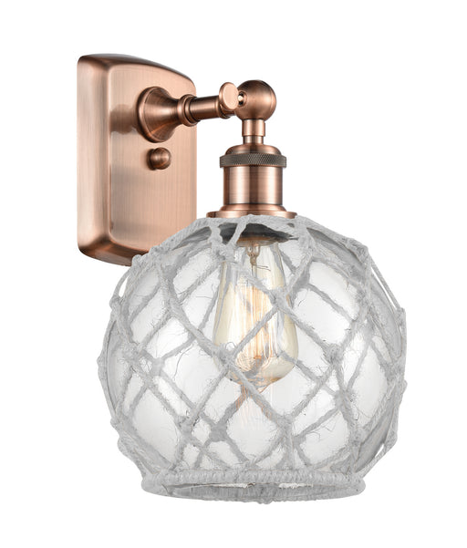 Innovations - 516-1W-AC-G122-8RW - One Light Wall Sconce - Ballston - Antique Copper