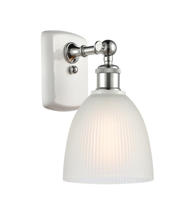 Innovations - 516-1W-WPC-G381 - One Light Wall Sconce - Ballston - White and Polished Chrome