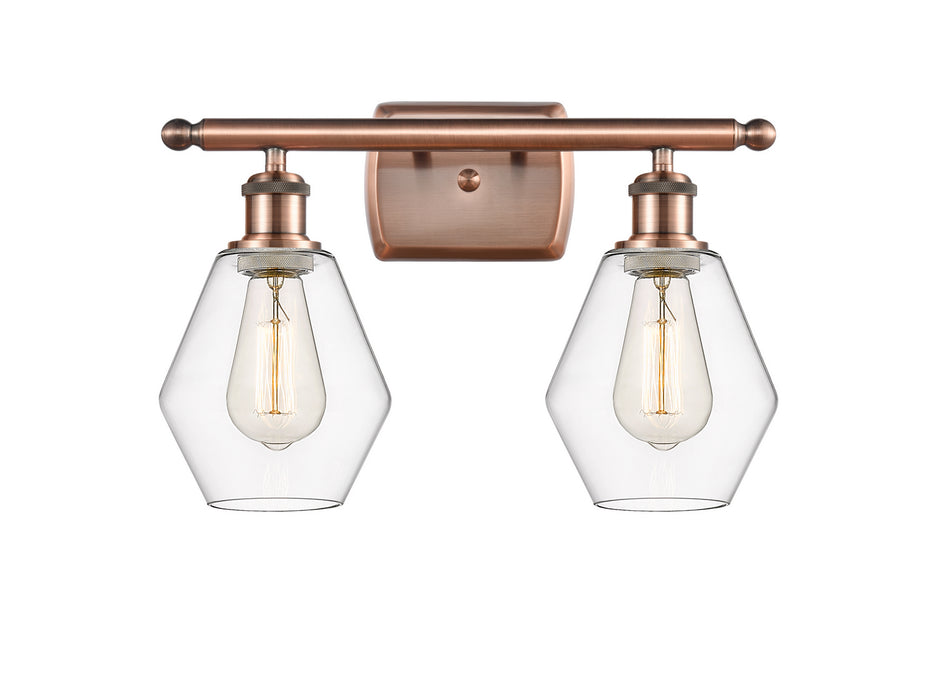 Innovations - 516-2W-AC-G652-6 - Two Light Bath Vanity - Ballston - Antique Copper