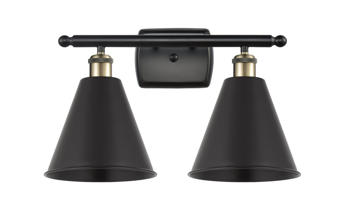 Innovations - 516-2W-BAB-MBC-8-BK - Two Light Bath Vanity - Ballston - Black Antique Brass