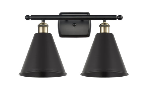 Ballston Two Light Bath Vanity Black Antique Brass