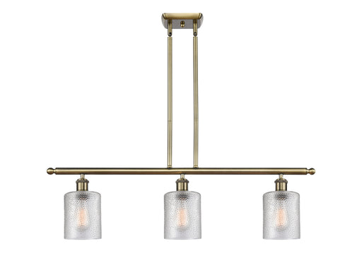 Ballston Three Light Island Pendant Antique Brass
