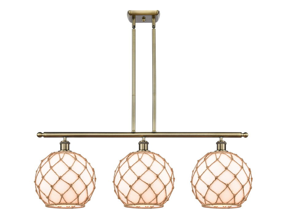 Innovations - 516-3I-AB-G121-10RB - Three Light Island Pendant - Ballston - Antique Brass