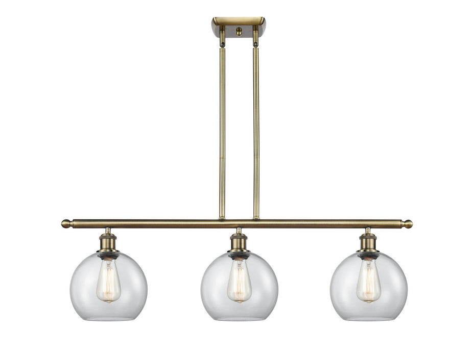 Innovations - 516-3I-AB-G122-8 - Three Light Island Pendant - Ballston - Antique Brass