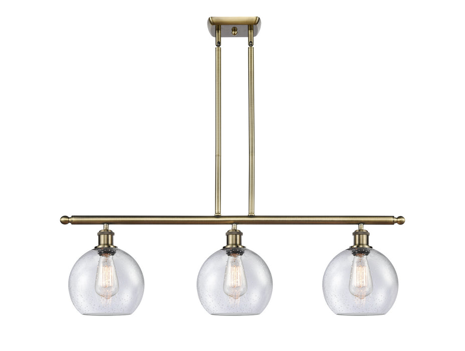 Innovations - 516-3I-AB-G124-8 - Three Light Island Pendant - Ballston - Antique Brass