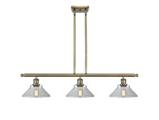 Ballston Three Light Island Pendant Antique Brass