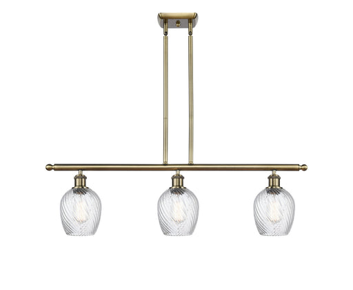 Ballston Three Light Island Pendant Antique Brass