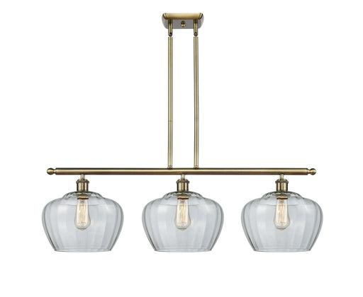 Ballston Three Light Island Pendant Antique Brass