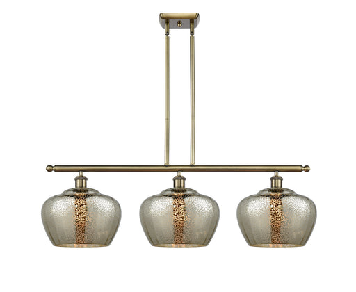 Ballston Three Light Island Pendant Antique Brass