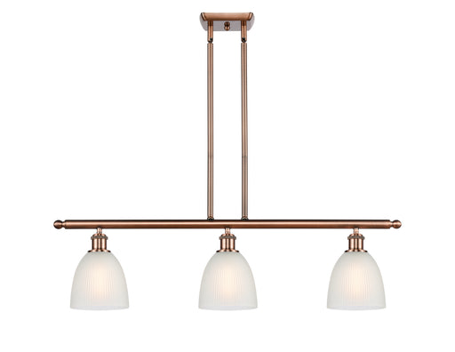 Ballston Three Light Island Pendant Antique Copper