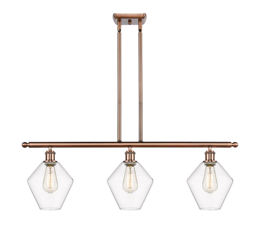 Innovations - 516-3I-AC-G652-8 - Three Light Island Pendant - Ballston - Antique Copper