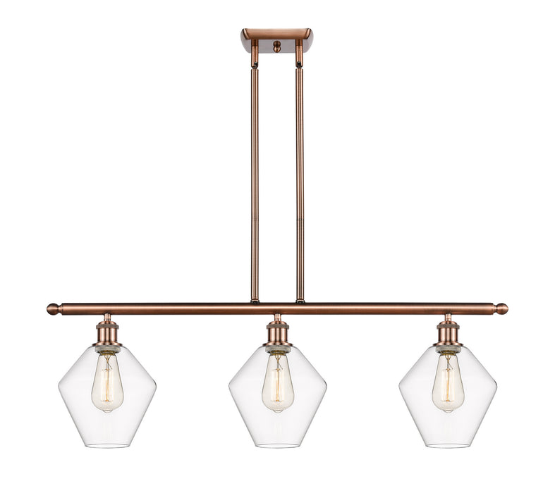 Innovations - 516-3I-AC-G652-8 - Three Light Island Pendant - Ballston - Antique Copper