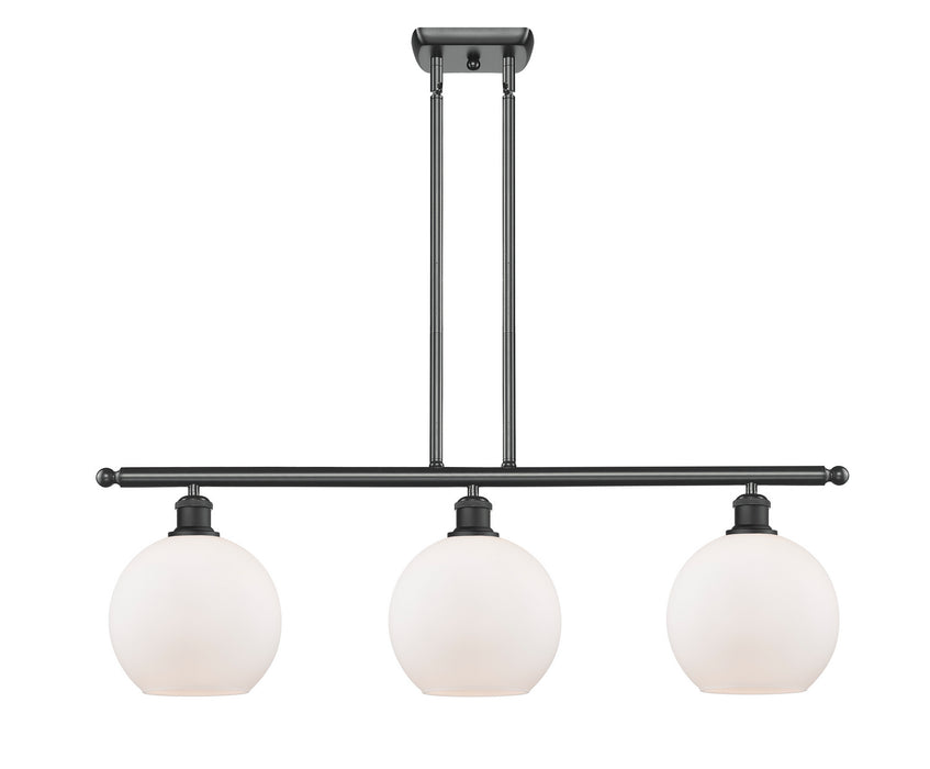 Innovations - 516-3I-BK-G121-8 - Three Light Island Pendant - Ballston - Matte Black