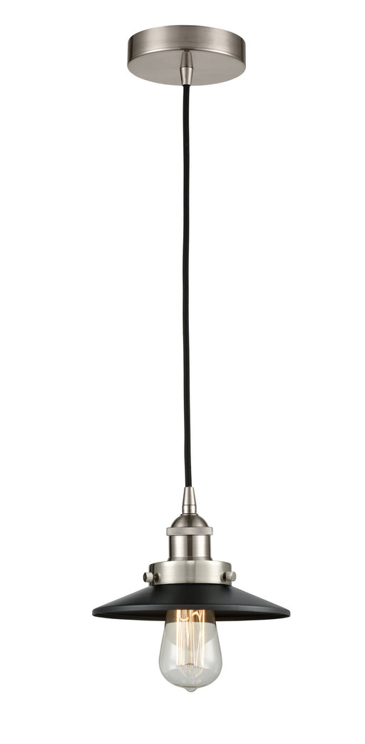 Innovations - 616-1PH-SN-M6-BK - One Light Mini Pendant - Edison - Brushed Satin Nickel