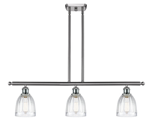 Ballston Three Light Island Pendant Brushed Satin Nickel