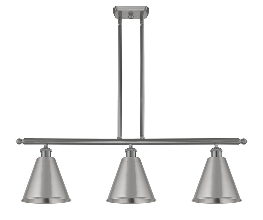 Innovations - 516-3I-SN-MBC-8-SN - Three Light Island Pendant - Ballston - Brushed Satin Nickel