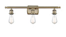 Innovations - 516-3W-AB - Three Light Bath Vanity - Ballston - Antique Brass