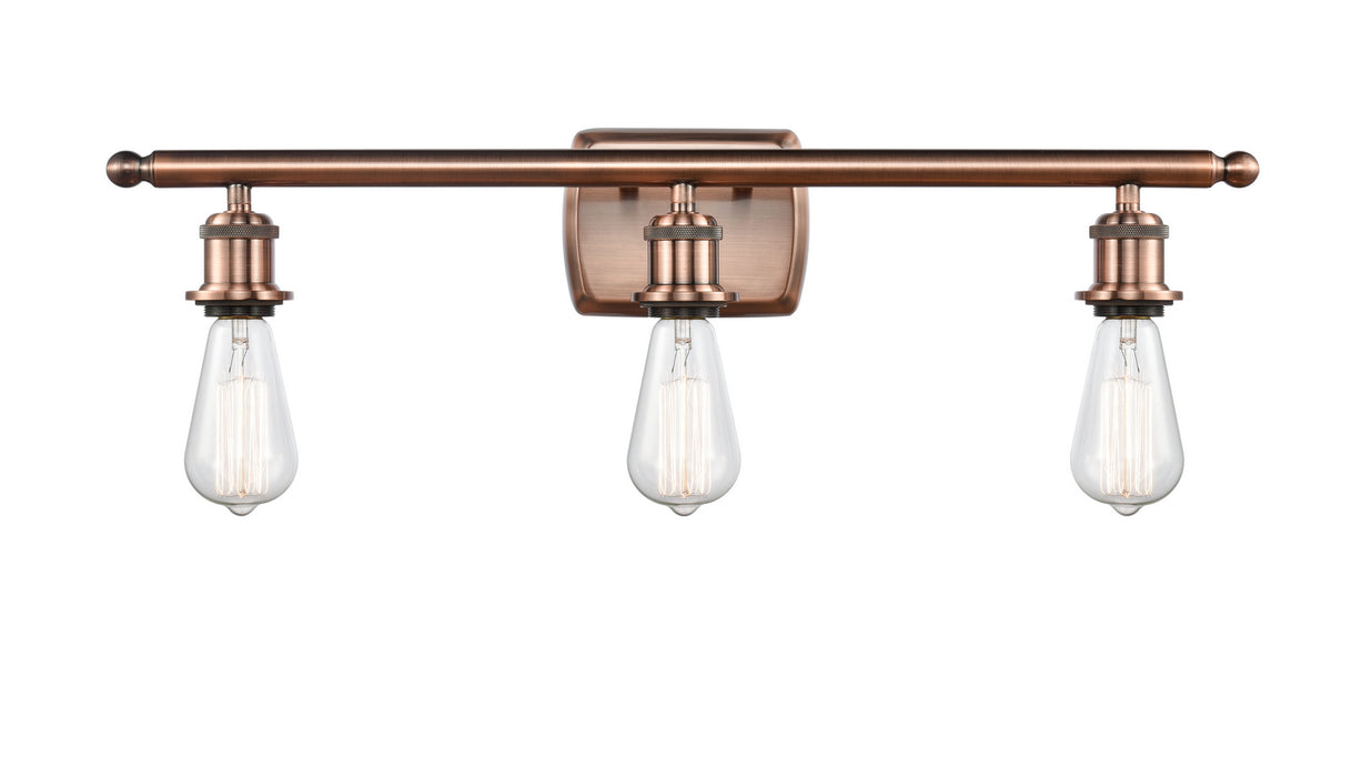 Innovations - 516-3W-AC - Three Light Bath Vanity - Ballston - Antique Copper