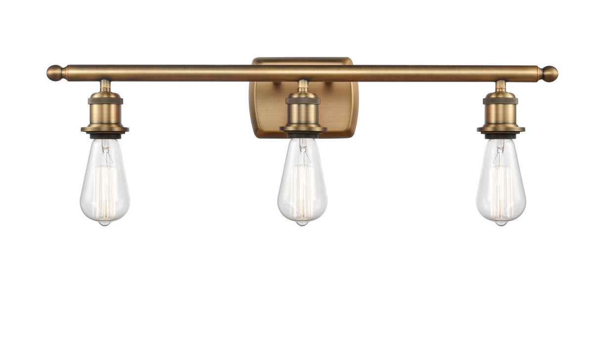 Innovations - 516-3W-BB - Three Light Bath Vanity - Ballston - Brushed Brass