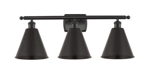 Innovations - 516-3W-BK-MBC-8-BK - Three Light Bath Vanity - Ballston - Matte Black