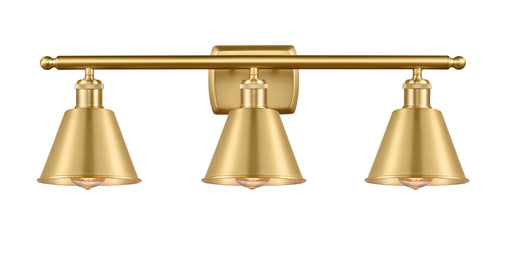 Innovations - 516-3W-SG-MBC-8-SG - Three Light Bath Vanity - Ballston - Satin Gold