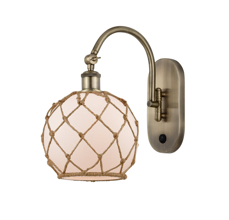 Innovations - 518-1W-AB-G121-8RB - One Light Wall Sconce - Ballston - Antique Brass