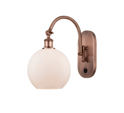 Innovations - 518-1W-AC-G121-8 - One Light Wall Sconce - Ballston - Antique Copper