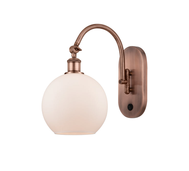 Innovations - 518-1W-AC-G121-8-LED - LED Wall Sconce - Ballston - Antique Copper