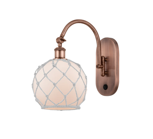 Innovations - 518-1W-AC-G121-8RW - One Light Wall Sconce - Ballston - Antique Copper
