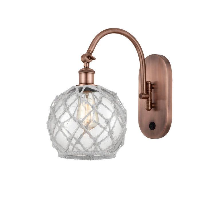 Innovations - 518-1W-AC-G122-8RW - One Light Wall Sconce - Ballston - Antique Copper