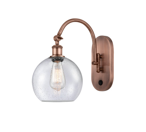 Innovations - 518-1W-AC-G124-8 - One Light Wall Sconce - Ballston - Antique Copper