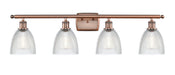 Innovations - 516-4W-AC-G382 - Four Light Bath Vanity - Ballston - Antique Copper