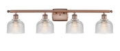 Innovations - 516-4W-AC-G412 - Four Light Bath Vanity - Ballston - Antique Copper