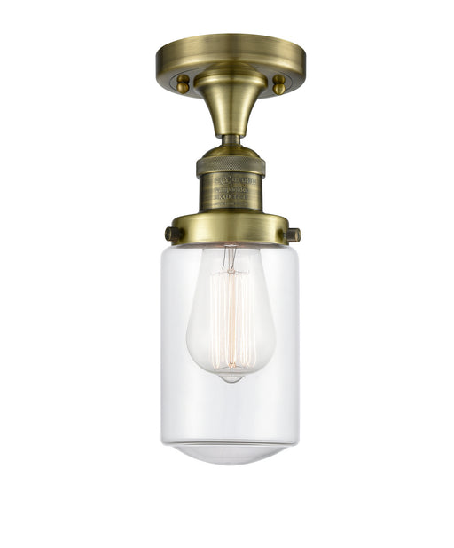 Innovations - 517-1CH-AB-G312-LED - LED Semi-Flush Mount - Franklin Restoration - Antique Brass