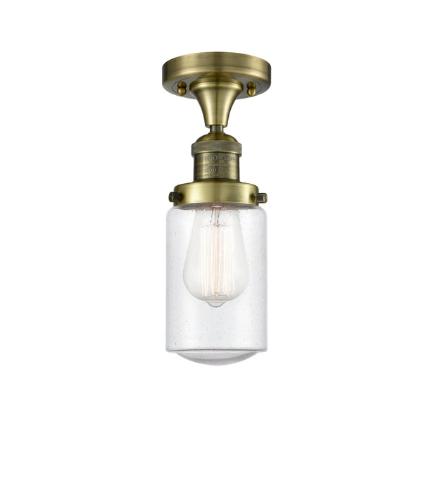 Innovations - 517-1CH-AB-G314-LED - LED Semi-Flush Mount - Franklin Restoration - Antique Brass