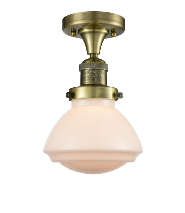 Innovations - 517-1CH-AB-G321-LED - LED Semi-Flush Mount - Franklin Restoration - Antique Brass
