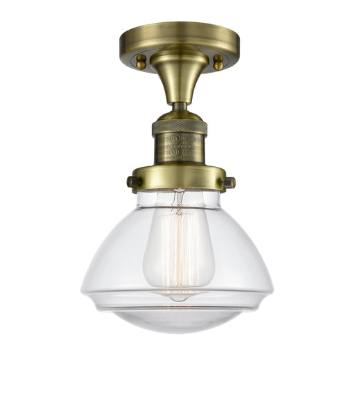 Innovations - 517-1CH-AB-G322 - One Light Semi-Flush Mount - Franklin Restoration - Antique Brass