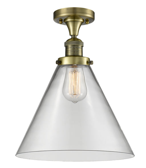 Innovations - 517-1CH-AB-G42-L - One Light Semi-Flush Mount - Franklin Restoration - Antique Brass