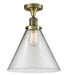 Innovations - 517-1CH-AB-G42-L-LED - LED Semi-Flush Mount - Franklin Restoration - Antique Brass