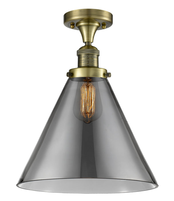 Innovations - 517-1CH-AB-G43-L-LED - LED Semi-Flush Mount - Franklin Restoration - Antique Brass